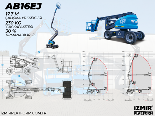Ak�l� Eklemli Manlift Platform 18 Metrelik Kiralama