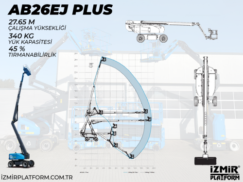 Ak�l� Eklemli Manlift Platform 28 Metrelik Kiralama
